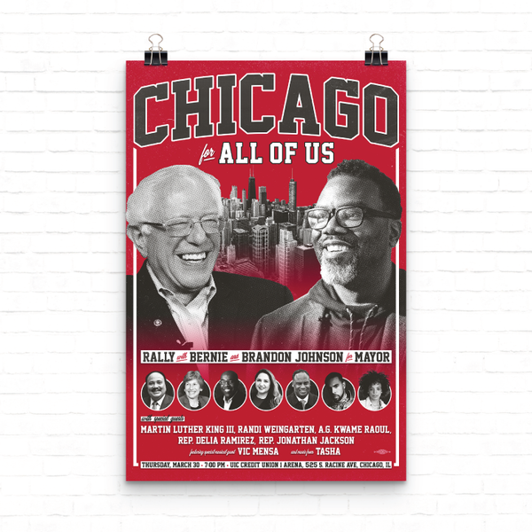 Chicago For All Of Us Combo Pack (12x18 Poster -- Pack of Three!) –  Bernie Sanders Campaign Store