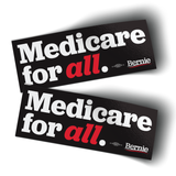 Medicare For All (7" x 3" Vinyl Sticker -- Pack of Two!)